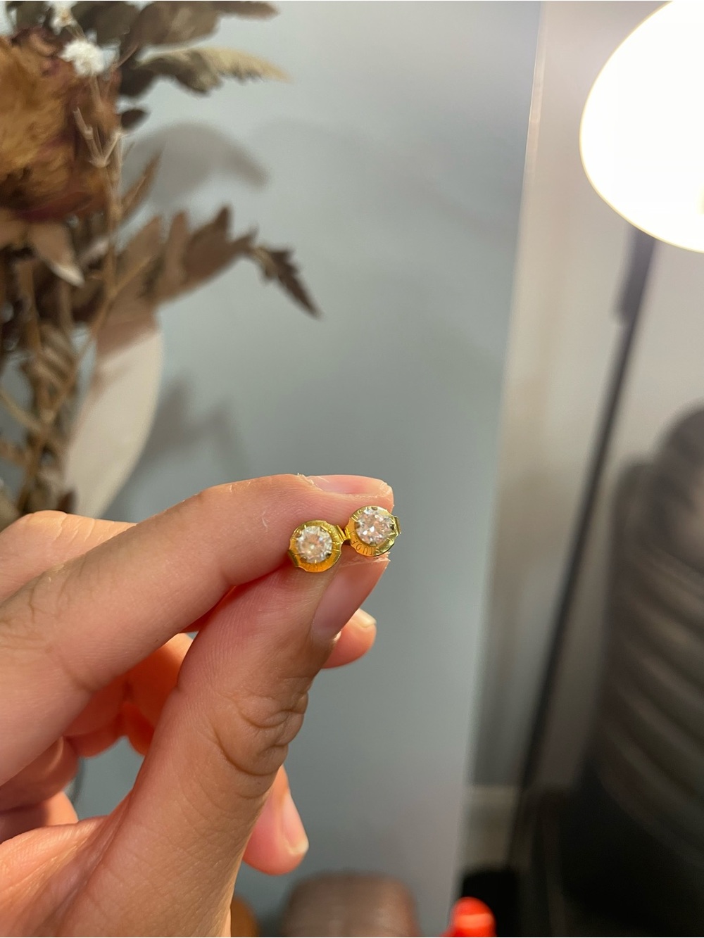 Mejuri - 18k Gold Vermeil Round Topaz Studs